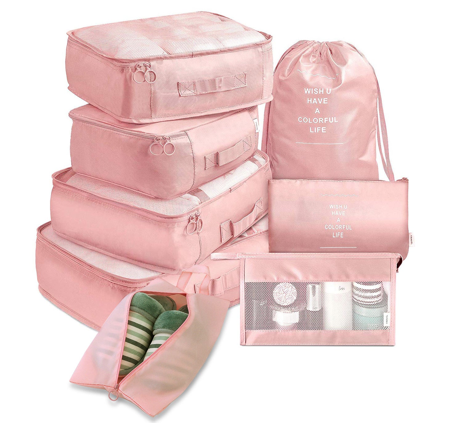 8-Piece Travel Packing Cube Organizer Set