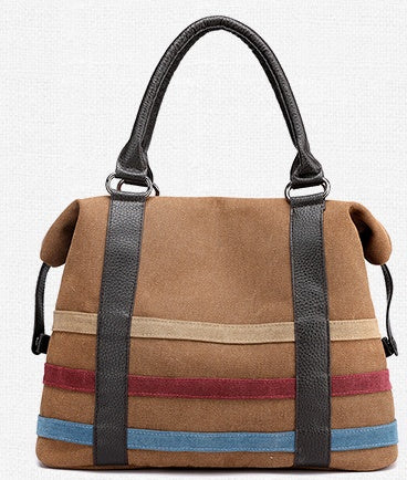TARDE Striped Canvas Tote Bag