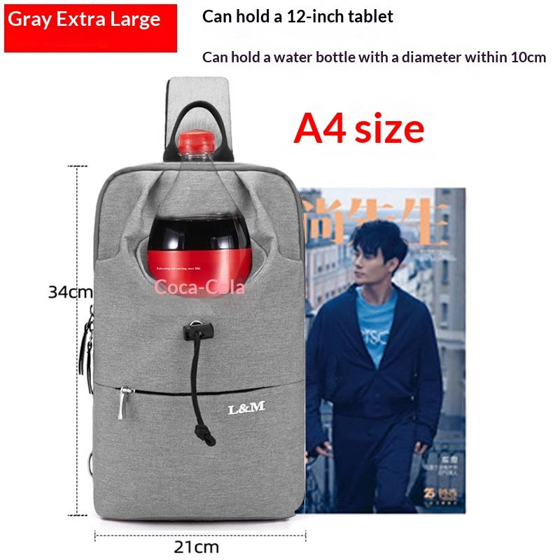 Mens Large-capacity Crossbody Chest Bag