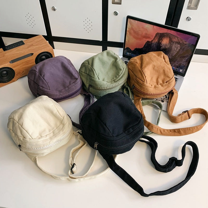 Patchwork Canvas Crossbody Bag