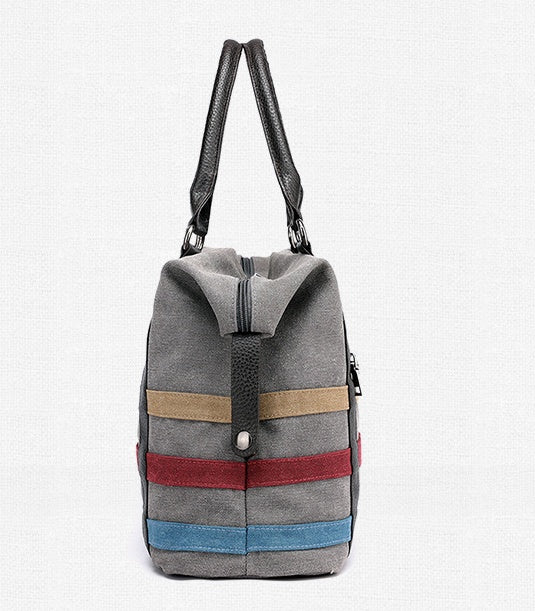 TARDE Striped Canvas Tote Bag