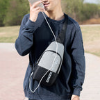 Contrast Stitching Mens Casual Sports Chest Bag
