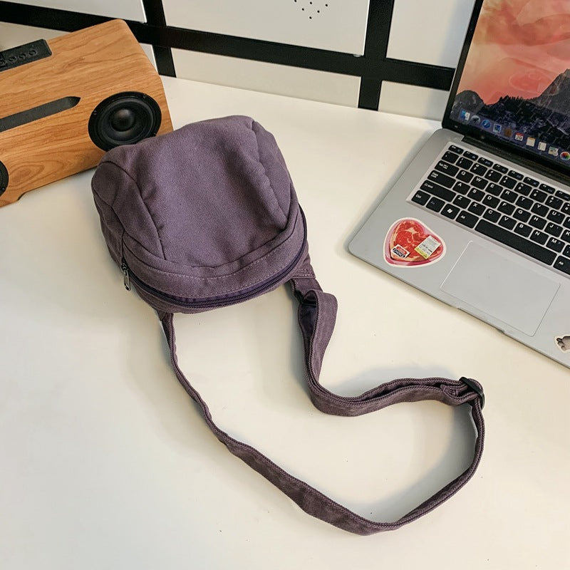 Patchwork Canvas Crossbody Bag