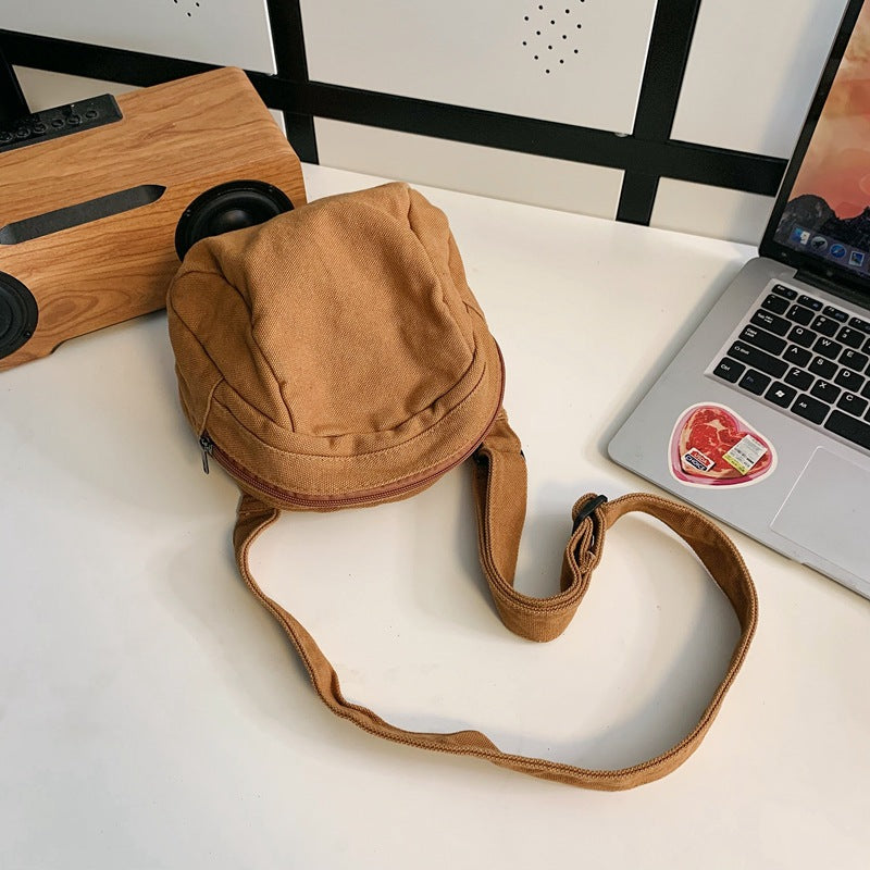 Patchwork Canvas Crossbody Bag