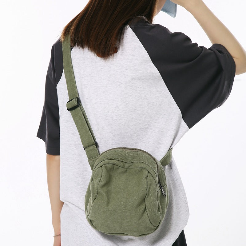 Patchwork Canvas Crossbody Bag