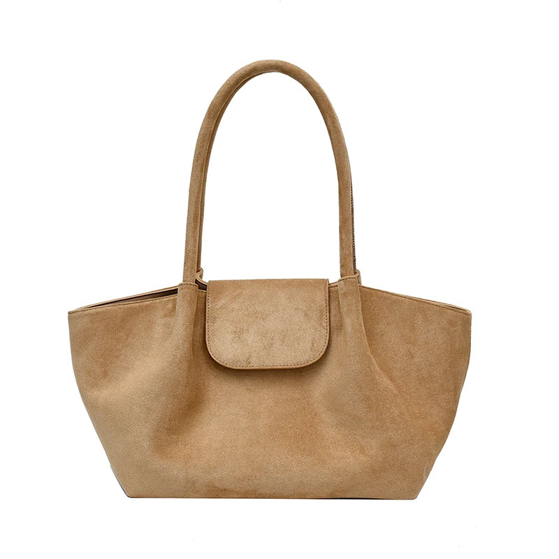 JACY Soft Suede Dumpling Tote – Shoulder Bag