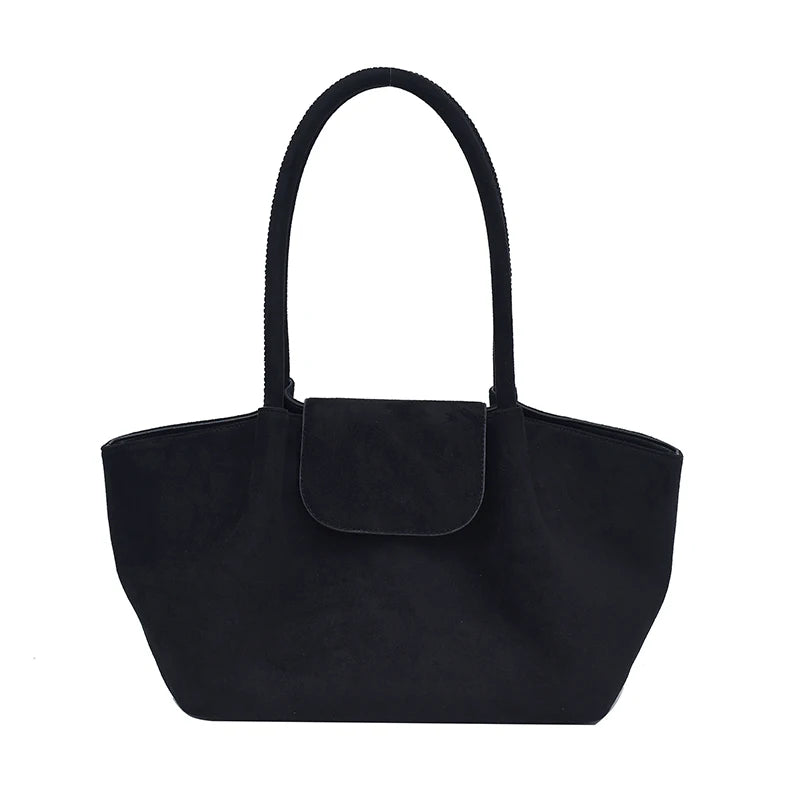 JACY Soft Suede Dumpling Tote – Shoulder Bag
