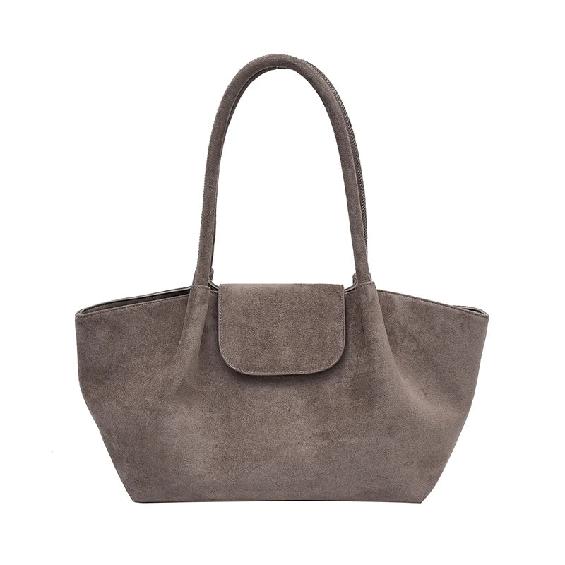 JACY Soft Suede Dumpling Tote – Shoulder Bag