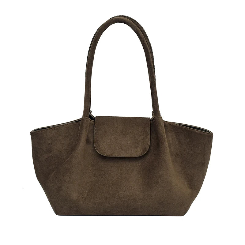 JACY Soft Suede Dumpling Tote – Shoulder Bag