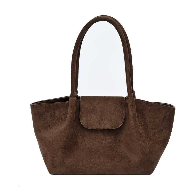 JACY Soft Suede Dumpling Tote – Shoulder Bag