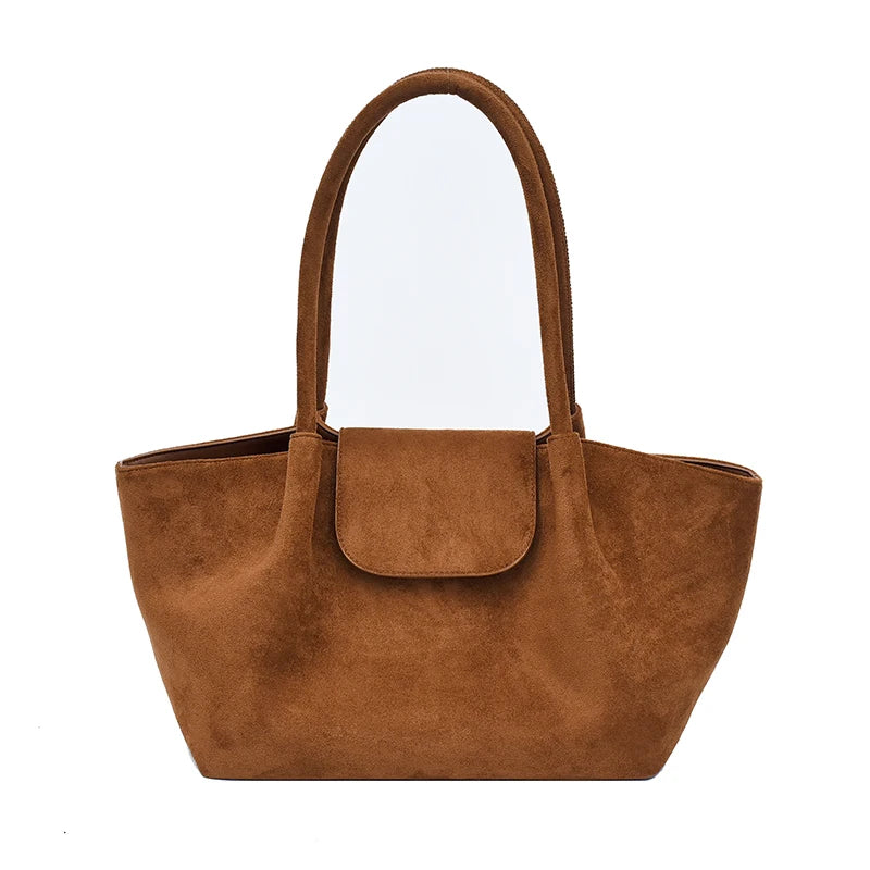 JACY Soft Suede Dumpling Tote – Shoulder Bag