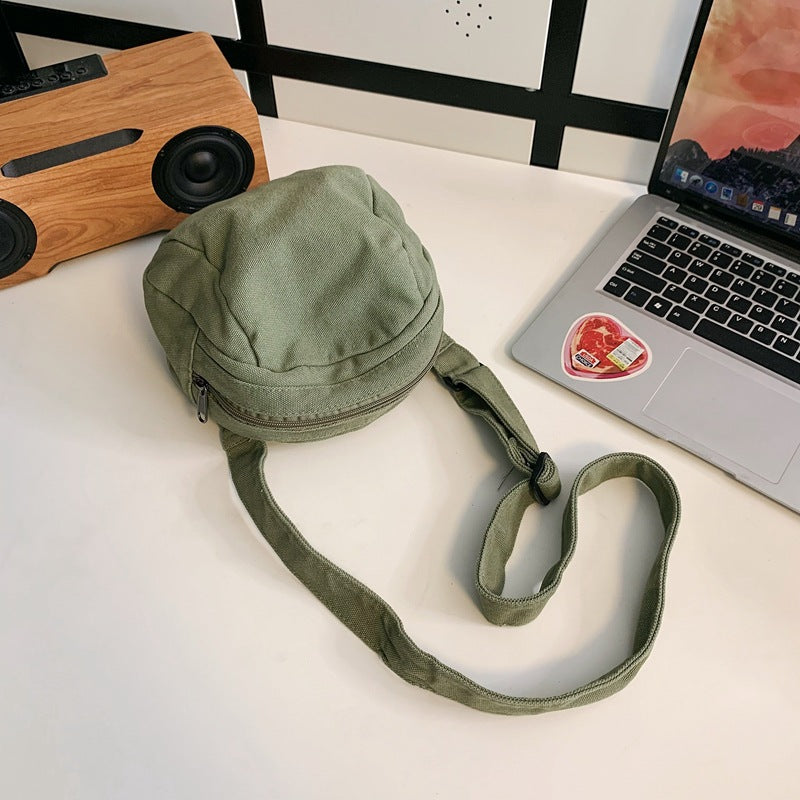 Patchwork Canvas Crossbody Bag