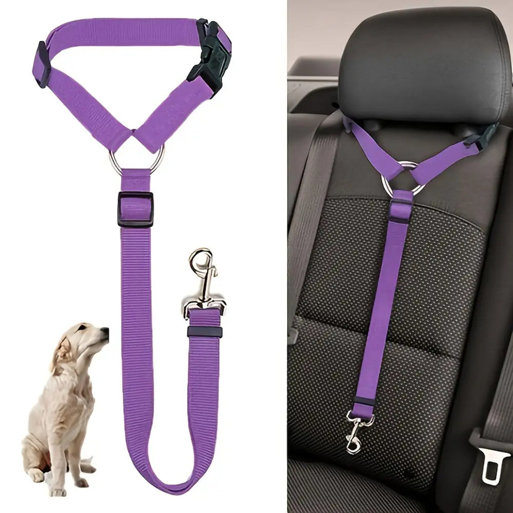2-in-1 Pet Car Seat Belt & Leash