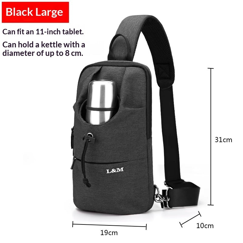 Mens Large-capacity Crossbody Chest Bag