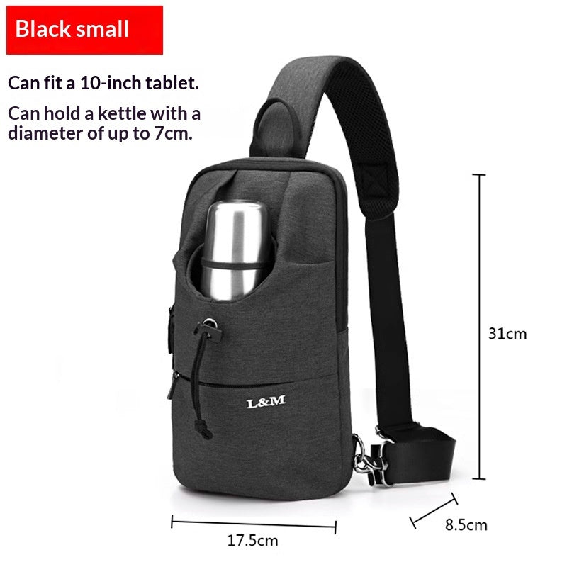 Mens Large-capacity Crossbody Chest Bag