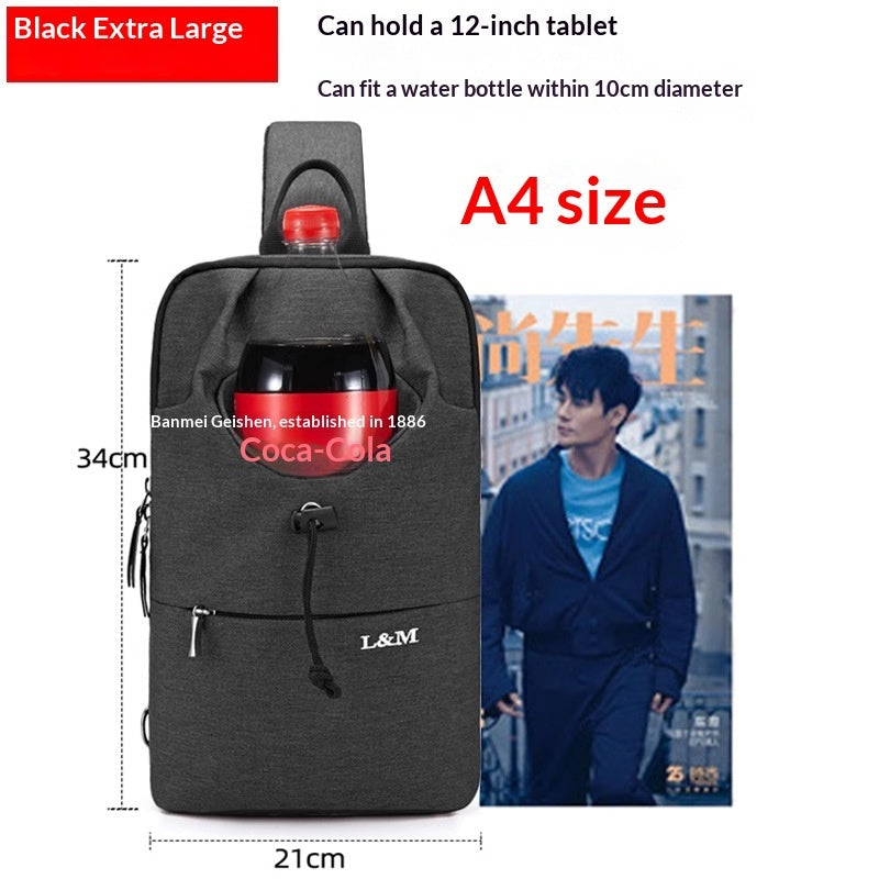 Mens Large-capacity Crossbody Chest Bag